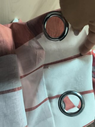2 Tende rosa e bianche per soggiorno/camera da letto