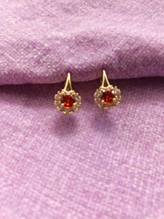 Orecchini in Oro Laminato 14k Xuping Rosso