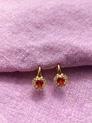 Orecchini in Oro Laminato 14k Xuping Rosso