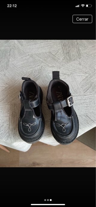 Zapatos niña negros Zara talla22