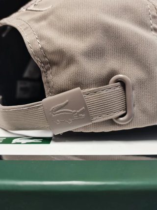 Gorra Lacoste Beige con Logo Verde