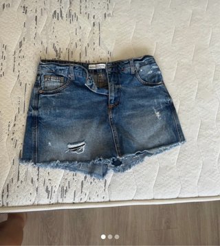 Falda pantalón vaquera Stradivarius T38