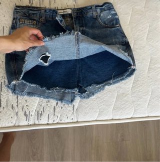 Falda pantalón vaquera Stradivarius T38