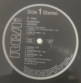 Clannad Legend LP Vinile 1984