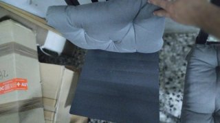 4x Sillas Ikea Negras con Cojín Gris