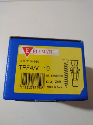 25 Tasselli da 10mm con viti