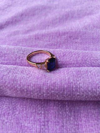 Anello Xuping Oro Laminato 18k Blu