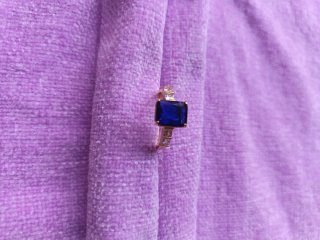 Anello Xuping Oro Laminato 18k Blu