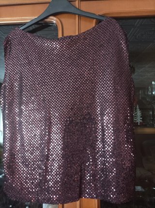 Conjunto Top y Chaqueta Brillante Talla L