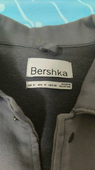 Giacca oversize Bershka Grigia Tessuto Leggera