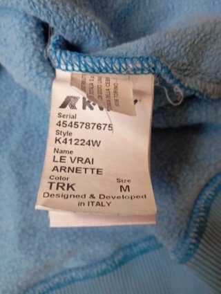 Felpa K-Way Uomo Taglia L Blu