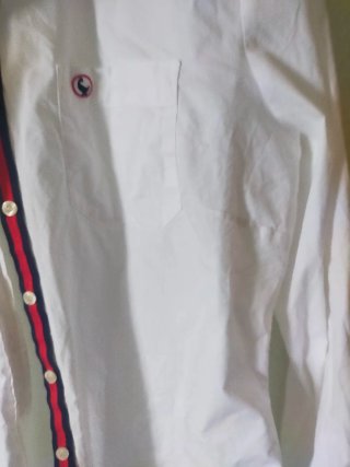 Camisa blanca algodón manga larga M