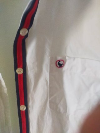 Camisa blanca algodón manga larga M