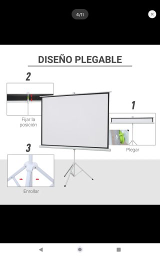 Pantalla de Proyector Portátil con Trípode