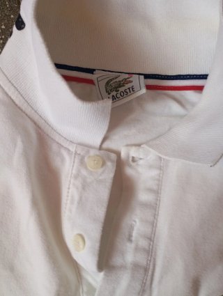 Polo Lacoste Bianco Taglia XL