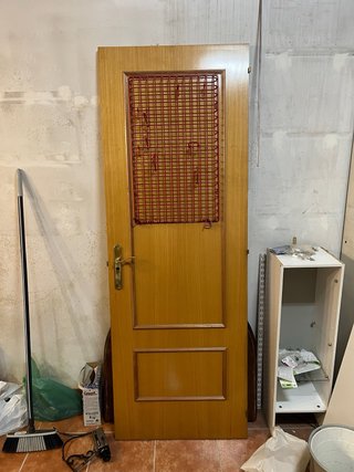 Puerta roble con jambas y premarco