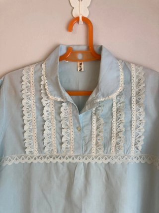 Vestido lencero vintage azul