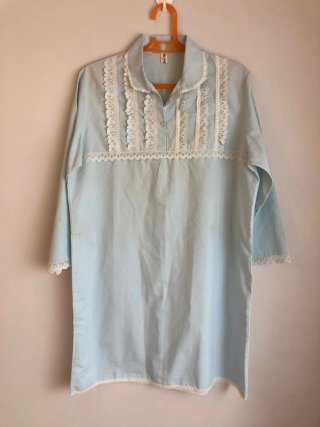Vestido lencero vintage azul