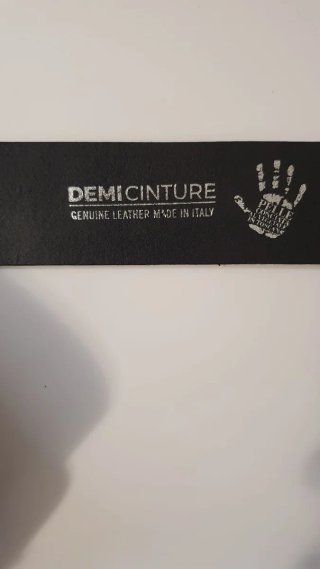 Cintura Vera Pelle Nera 130x4 cm. Nuova
