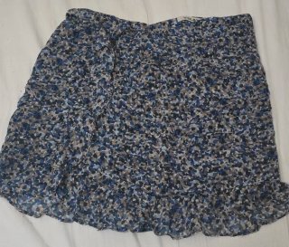 Minifalda Silbon Estampada Azul