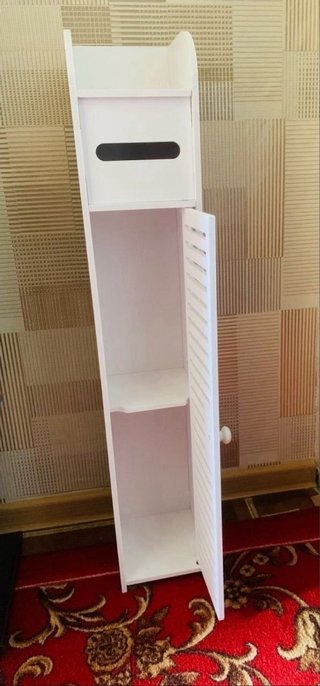 Armadietto organizer in legno bianco