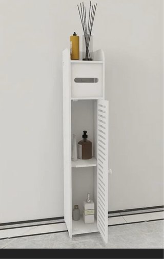 Armadietto organizer in legno bianco