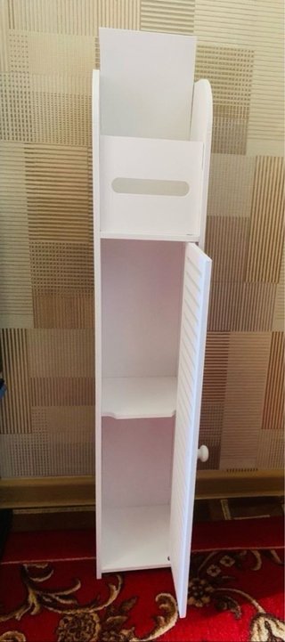 Armadietto organizer in legno bianco