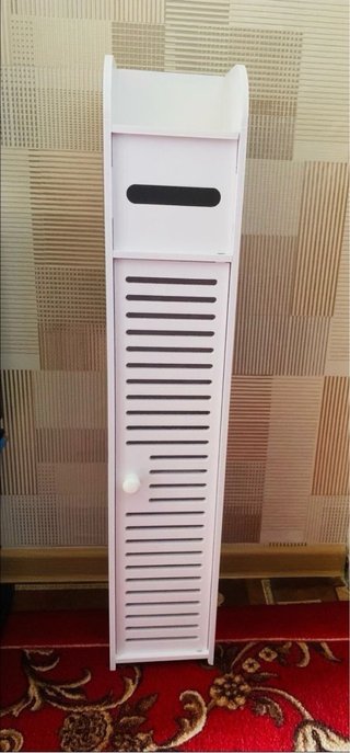 Armadietto organizer in legno bianco