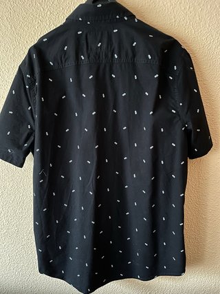 Camisa Hollister Negra Estampada Talla M