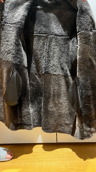 Chaquetón Piel Vuelta Marrón oscuro