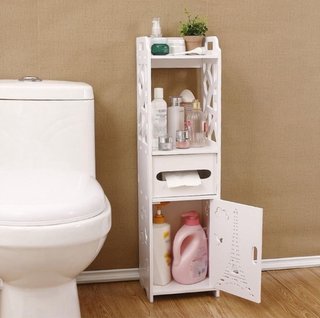 Armadietto organizer in legno bianco