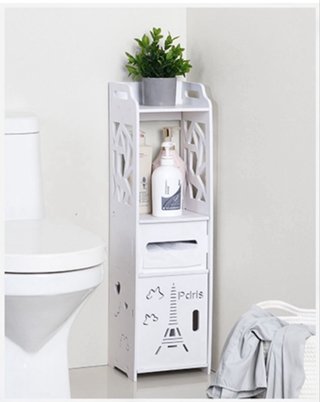 Armadietto organizer in legno bianco