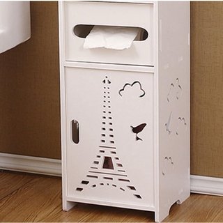 Armadietto organizer in legno bianco