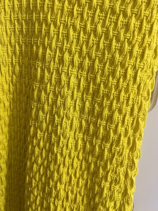 Vestido elástico amarillo neón