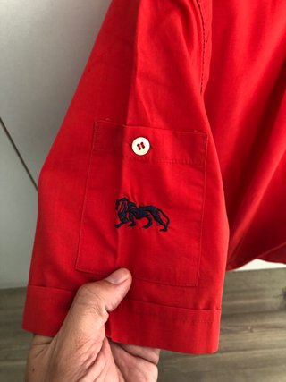 Camisa Lonsdale London Roja Manga Corta