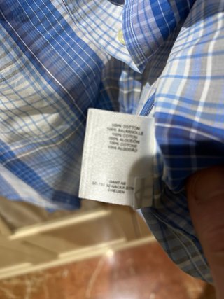 Camisa GANT cuadros azul y blanco