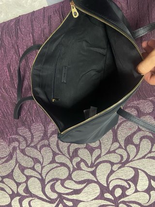Bolso Tote Negro Mango 100% Poliéster