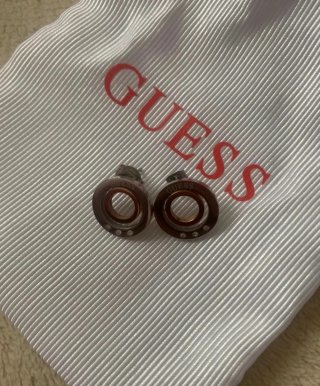 Pendientes Guess Aro Doble Oro y Plata