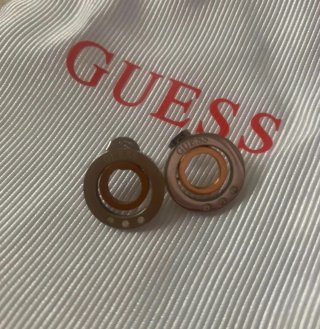 Pendientes Guess Aro Doble Oro y Plata