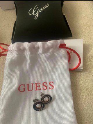 Pendientes Guess Aro Doble Oro y Plata