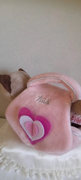 Trudi Gattino Peluche con Borsetta Rosa Originale