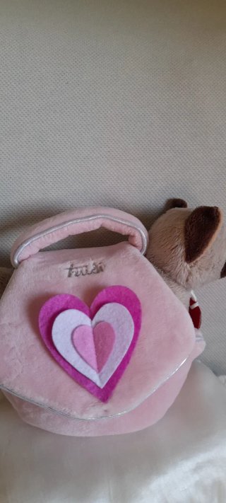 Trudi Gattino Peluche con Borsetta Rosa Originale