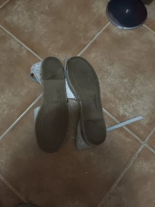 Alpargatas mujer beige y gris