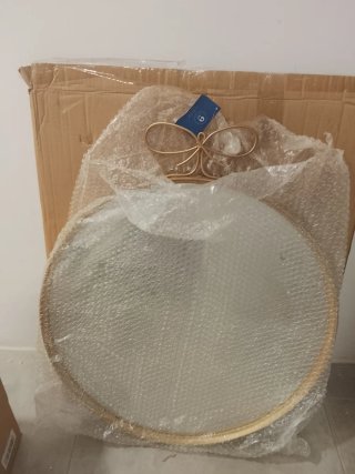 Espejo redondo madera dorado