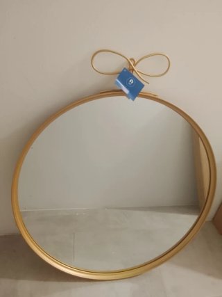 Espejo redondo madera dorado