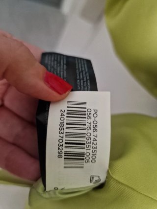 Vestido lima con mangas abullonadas