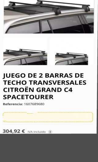 Barras Techo Citroen C4 Grand Picasso