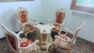Juego Comedor Barroco Mesa y 4 Sillas