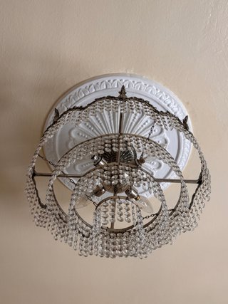 Lámpara Techo Cristal Estilo Imperio Vintage
