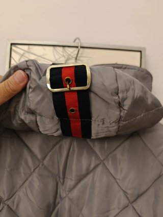 Parka acolchada gris talla L